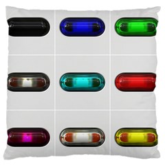 9 Power Button Large Cushion Case (two Sides) by Simbadda