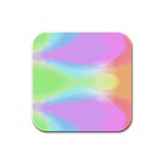 Abstract Background Colorful Rubber Square Coaster (4 pack)  Front