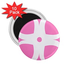 Love Heart Valentine Pink White Sweet 2.25  Magnets (10 pack) 