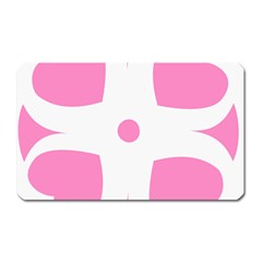 Love Heart Valentine Pink White Sweet Magnet (Rectangular)