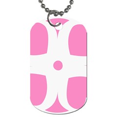 Love Heart Valentine Pink White Sweet Dog Tag (Two Sides)