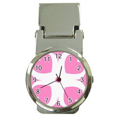 Love Heart Valentine Pink White Sweet Money Clip Watches