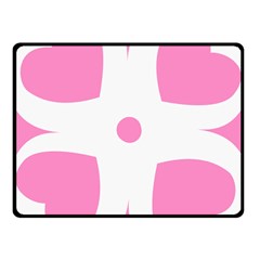 Love Heart Valentine Pink White Sweet Fleece Blanket (Small)