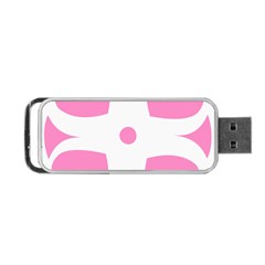 Love Heart Valentine Pink White Sweet Portable USB Flash (One Side)