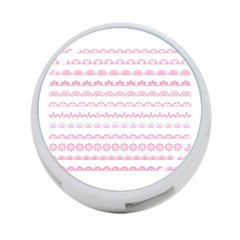 Pink Lace Borders Pink Floral Flower Love Heart 4-port Usb Hub (one Side)
