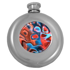 Abstract Fractal Round Hip Flask (5 Oz)