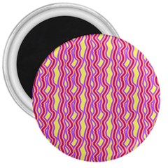 Pink Yelllow Line Light Purple Vertical 3  Magnets
