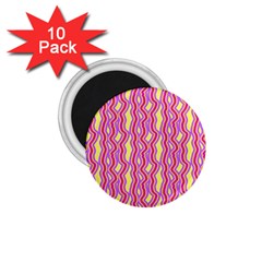 Pink Yelllow Line Light Purple Vertical 1.75  Magnets (10 pack) 