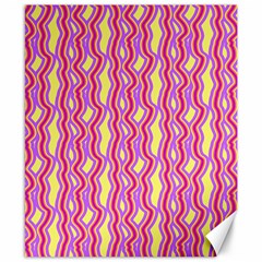 Pink Yelllow Line Light Purple Vertical Canvas 8  x 10 