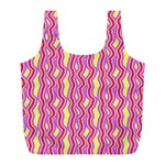 Pink Yelllow Line Light Purple Vertical Full Print Recycle Bags (L)  Back