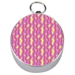 Pink Yelllow Line Light Purple Vertical Silver Compasses by Alisyart