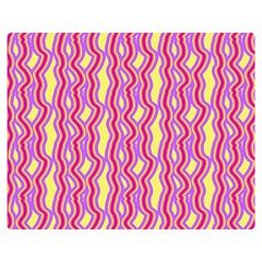 Pink Yelllow Line Light Purple Vertical Double Sided Flano Blanket (Medium) 