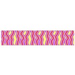 Pink Yelllow Line Light Purple Vertical Flano Scarf (Small) Front