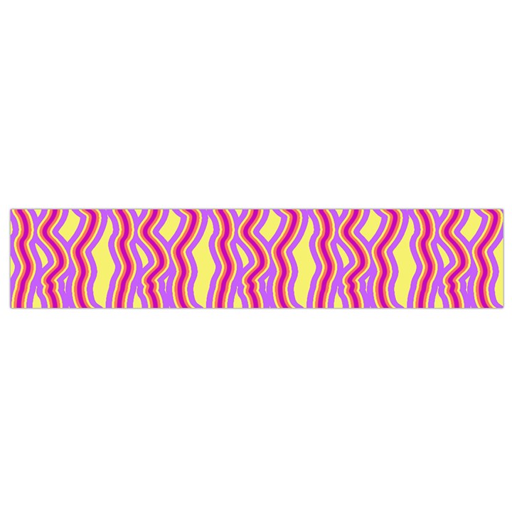 Pink Yelllow Line Light Purple Vertical Flano Scarf (Small)