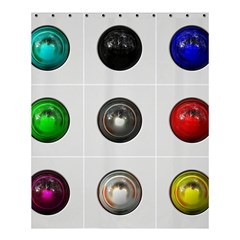 9 Power Buttons Shower Curtain 60  X 72  (medium)  by Simbadda