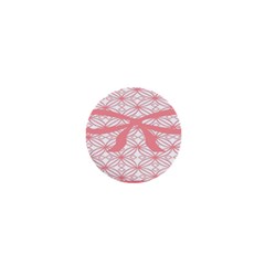 Pink Plaid Circle 1  Mini Buttons by Alisyart