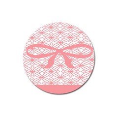 Pink Plaid Circle Magnet 3  (round) by Alisyart