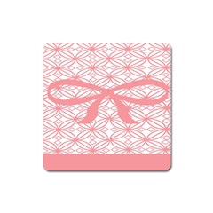 Pink Plaid Circle Square Magnet by Alisyart