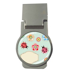 Buttons & Ladybugs Cute Money Clips (round)  by Simbadda