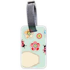 Buttons & Ladybugs Cute Luggage Tags (two Sides) by Simbadda