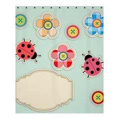 Buttons & Ladybugs Cute Shower Curtain 60  X 72  (medium)  by Simbadda