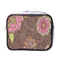 Ice Cream Flower Floral Rose Sunflower Leaf Star Brown Mini Toiletries Bags