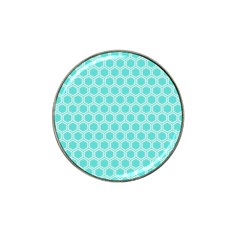 Plaid Circle Blue Wave Hat Clip Ball Marker by Alisyart
