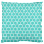 Plaid Circle Blue Wave Large Flano Cushion Case (Two Sides) Back