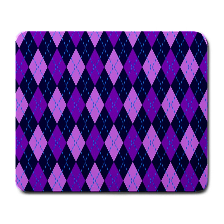 Plaid Triangle Line Wave Chevron Blue Purple Pink Beauty Argyle Large Mousepads