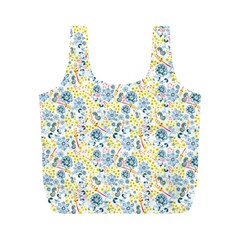 Flower Floral Bird Peacok Sunflower Star Leaf Rose Full Print Recycle Bags (m) 