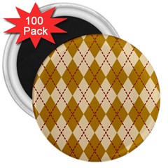 Plaid Triangle Line Wave Chevron Orange Red Grey Beauty Argyle 3  Magnets (100 Pack) by Alisyart