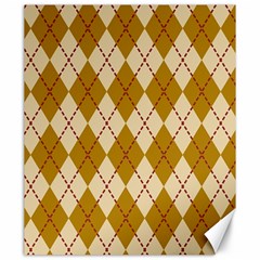 Plaid Triangle Line Wave Chevron Orange Red Grey Beauty Argyle Canvas 20  X 24  