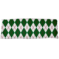 Plaid Triangle Line Wave Chevron Green Red White Beauty Argyle Body Pillow Case (dakimakura)