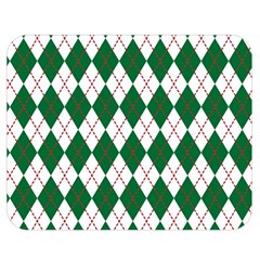 Plaid Triangle Line Wave Chevron Green Red White Beauty Argyle Double Sided Flano Blanket (medium)  by Alisyart