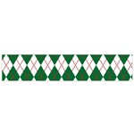 Plaid Triangle Line Wave Chevron Green Red White Beauty Argyle Flano Scarf (Small) Front