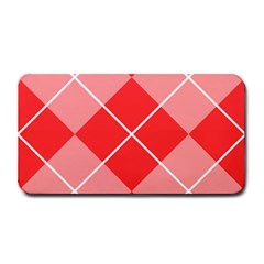 Plaid Triangle Line Wave Chevron Red White Beauty Argyle Medium Bar Mats