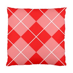 Plaid Triangle Line Wave Chevron Red White Beauty Argyle Standard Cushion Case (two Sides)