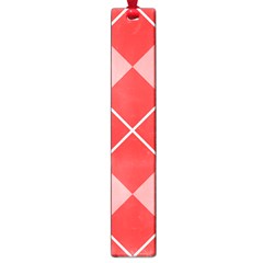 Plaid Triangle Line Wave Chevron Red White Beauty Argyle Large Book Marks