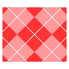 Plaid Triangle Line Wave Chevron Red White Beauty Argyle Double Sided Flano Blanket (small)  by Alisyart