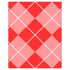 Plaid Triangle Line Wave Chevron Red White Beauty Argyle Drawstring Bag (small) by Alisyart