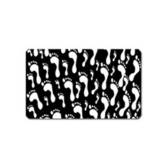 Population Soles Feet Foot Black White Magnet (name Card) by Alisyart