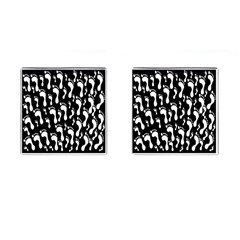 Population Soles Feet Foot Black White Cufflinks (square) by Alisyart