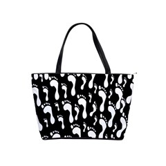 Population Soles Feet Foot Black White Shoulder Handbags