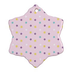 Star Rainbow Coror Purple Gold White Blue Snowflake Ornament (two Sides)