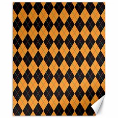 Plaid Triangle Line Wave Chevron Yellow Red Blue Orange Black Beauty Argyle Canvas 11  X 14  