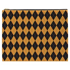 Plaid Triangle Line Wave Chevron Yellow Red Blue Orange Black Beauty Argyle Cosmetic Bag (xxxl)  by Alisyart