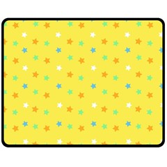 Star Rainbow Coror Purple Gold White Blue Yellow Fleece Blanket (medium) 