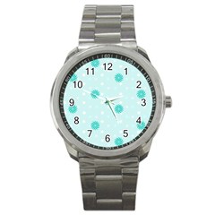 Star White Fan Blue Sport Metal Watch by Alisyart