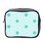 Star White Fan Blue Mini Toiletries Bag 2-Side Front