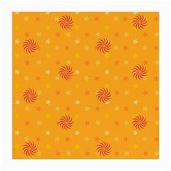 Star White Fan Orange Gold Medium Glasses Cloth by Alisyart